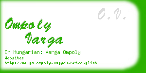 ompoly varga business card